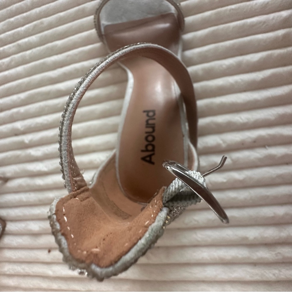 Abound Silver Rhinestone Block Heel Sandal - Picture 4 of 8